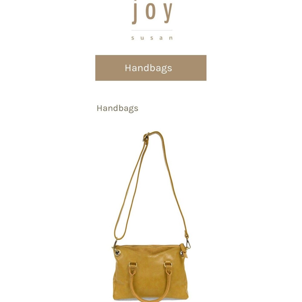 Joy Susan Bag Mini Convertible Satchel with Faux Suede Trim Yellow